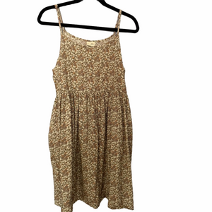 Natural Life Floral Print Sundress Women’s Size M Lightweight Pockets